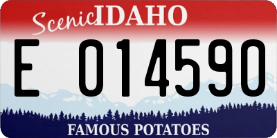ID license plate E014590