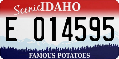 ID license plate E014595