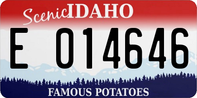 ID license plate E014646