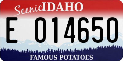 ID license plate E014650