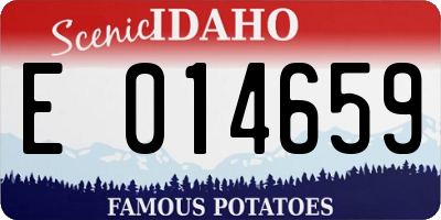 ID license plate E014659