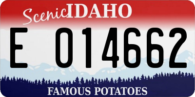 ID license plate E014662