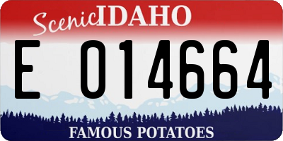 ID license plate E014664