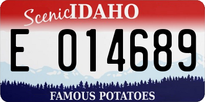 ID license plate E014689
