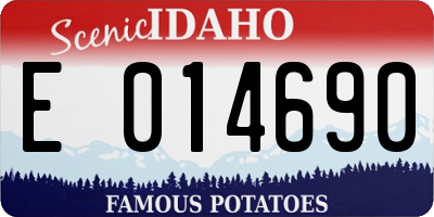 ID license plate E014690