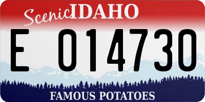 ID license plate E014730