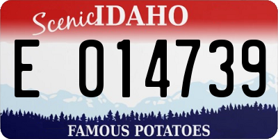 ID license plate E014739