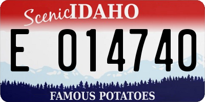 ID license plate E014740