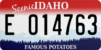 ID license plate E014763