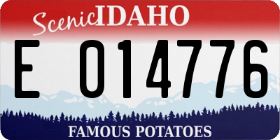 ID license plate E014776