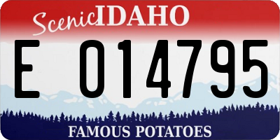 ID license plate E014795