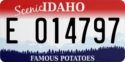 ID license plate E014797