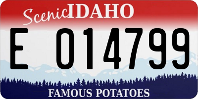 ID license plate E014799