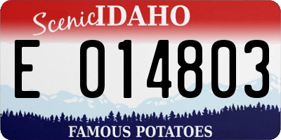 ID license plate E014803