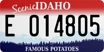 ID license plate E014805