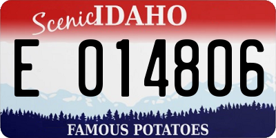 ID license plate E014806