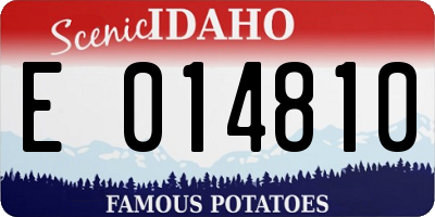 ID license plate E014810