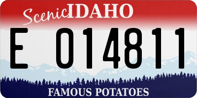 ID license plate E014811