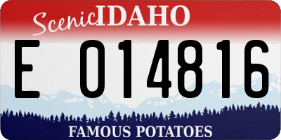 ID license plate E014816