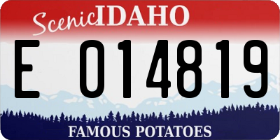 ID license plate E014819