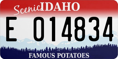 ID license plate E014834