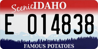ID license plate E014838