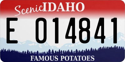 ID license plate E014841