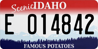 ID license plate E014842