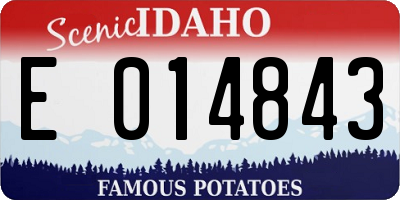 ID license plate E014843