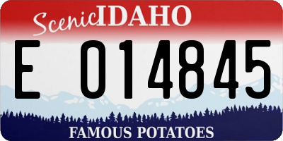 ID license plate E014845