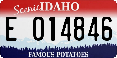 ID license plate E014846