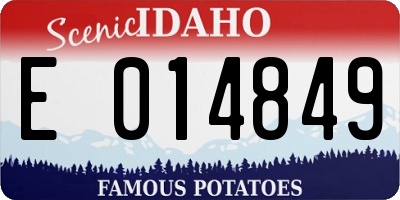 ID license plate E014849