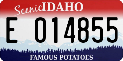 ID license plate E014855