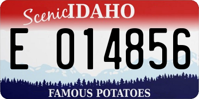 ID license plate E014856