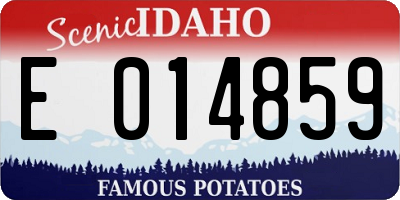 ID license plate E014859