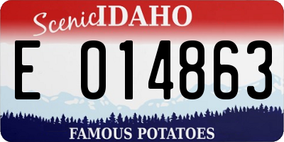 ID license plate E014863