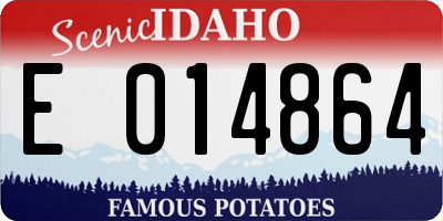 ID license plate E014864