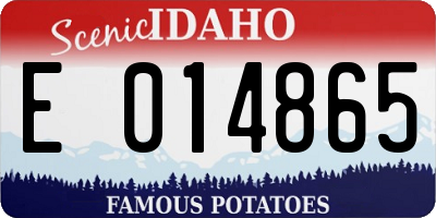 ID license plate E014865