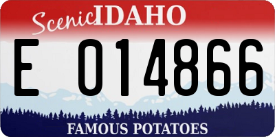 ID license plate E014866