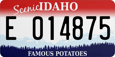 ID license plate E014875