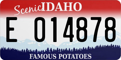 ID license plate E014878