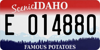 ID license plate E014880