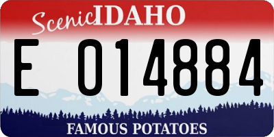ID license plate E014884