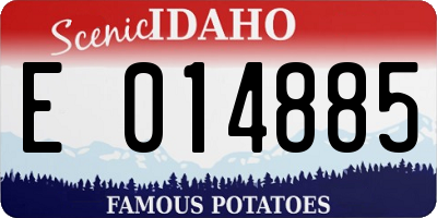 ID license plate E014885