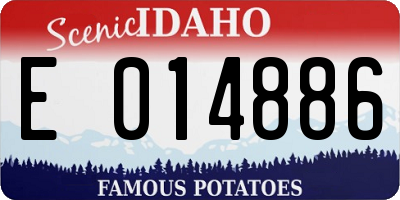 ID license plate E014886