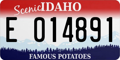 ID license plate E014891