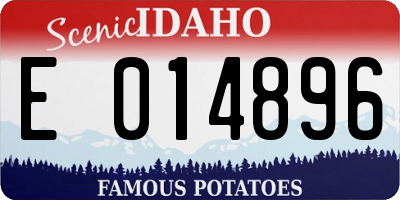 ID license plate E014896