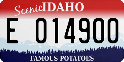 ID license plate E014900