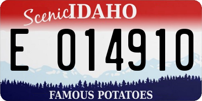 ID license plate E014910