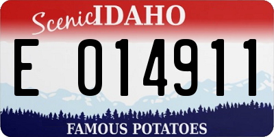 ID license plate E014911